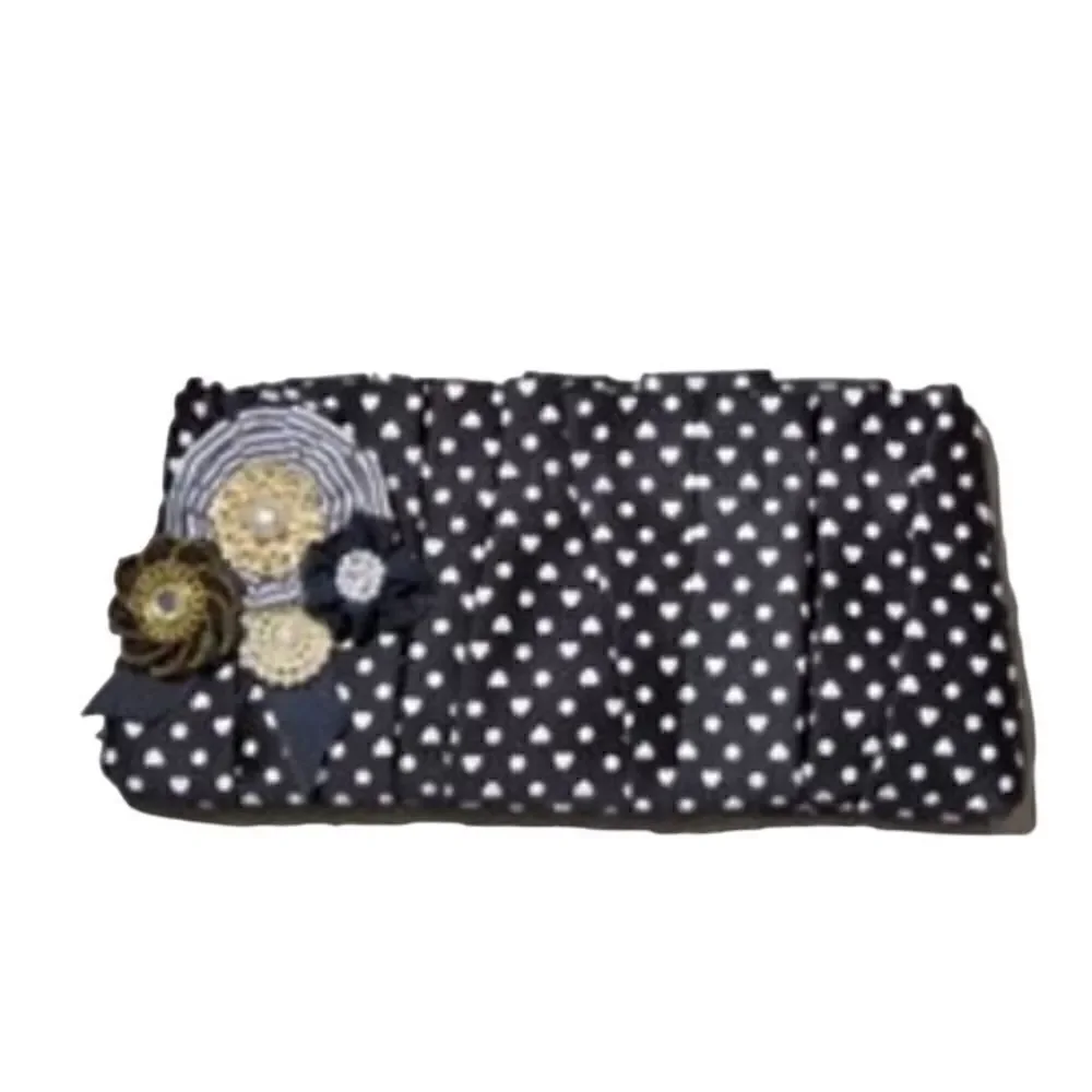 Express Heart Shape Polka Dot Clutch